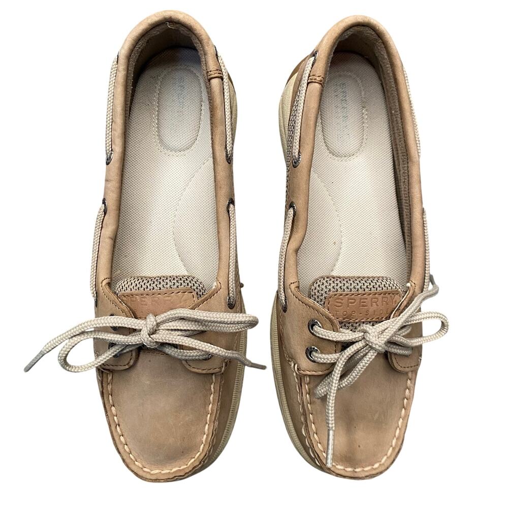 Sperry Top-Sider Boat Shoes Women Sz 9 Tan Leather 977351
